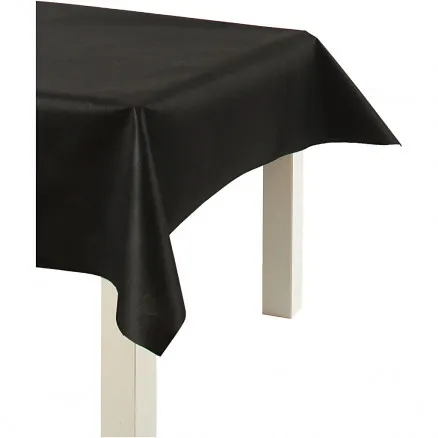 Duk av imiterat tyg, svart, B: 125 cm, 70 g, 10 m/ 1 rl.