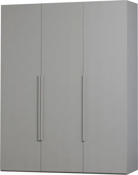 Rens, Garderob, grå, H210x165x58 cm, valnöt