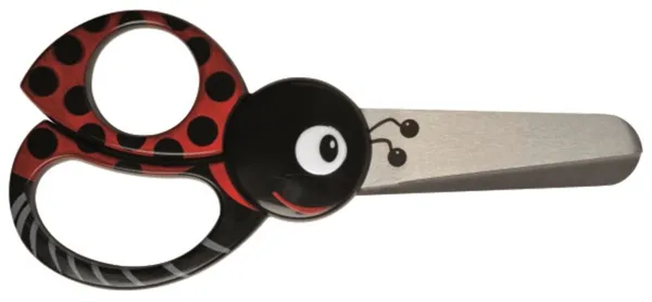 Fiskars barn saxar med nyckelpigemönster