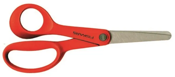 Fiskars barn vänsterhänt sax, röd, 13,5 cm