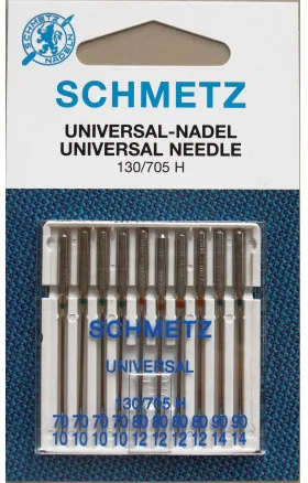 Schmetz Symaskinsnålar Universal 130/705H Storlek 70-90 - 10 st