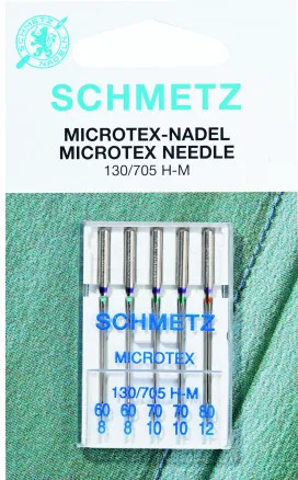 Schmetz symaskinsnålar Microtex 130/705 H-M Storlek 70 - 5 st