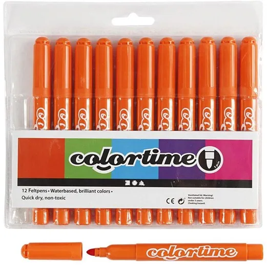 Creativ Company Orange Jumbo-markörer 12 st.