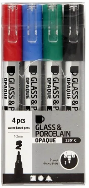 Creativ Company Glas- och Porslinspennor Färg 4 st.