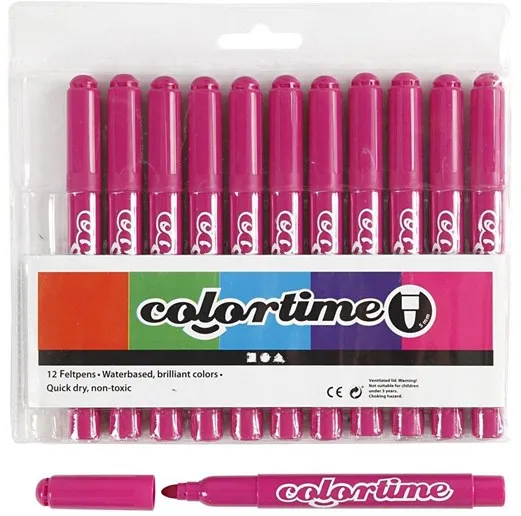 Creativ Company Pink Jumbo-pennor 12 st.